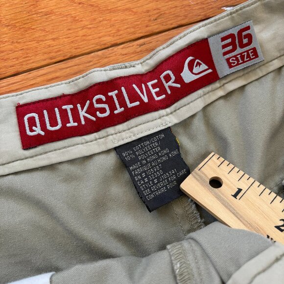 VTG 90s Y2K Quiksilver Baggy Cargo Pants Carpenter Grunge Skate Mens 36 x 32 - Picture 4 of 6